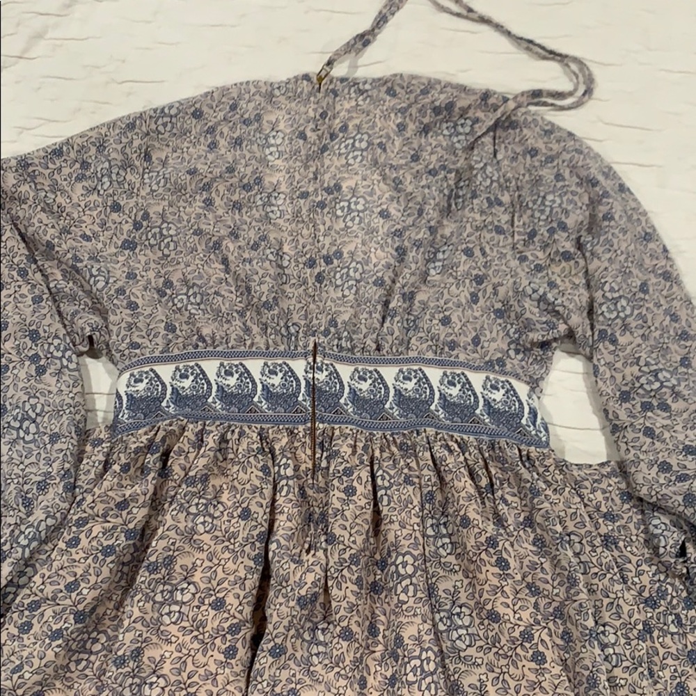 Ulla Johnson Blue and Cream Paisley Maxi Dress - Picture 4 of 6